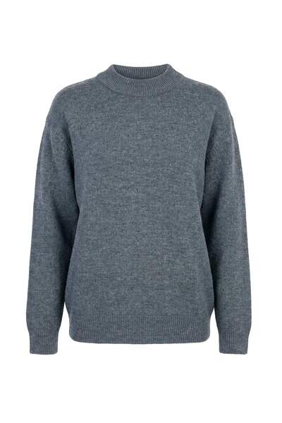 Trendyol Collection Plus Size Anthracite Regular Fit Half Turtleneck Knitwear...