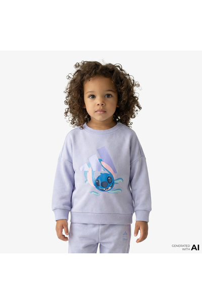 adidas x Disney Lilo & Stitch Çocuk Mor Eşofman Takımı