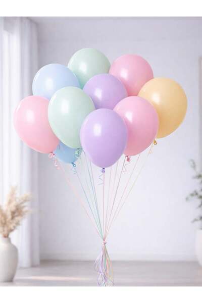 Parti Adresi Makaron Balon 10'Lu 12"