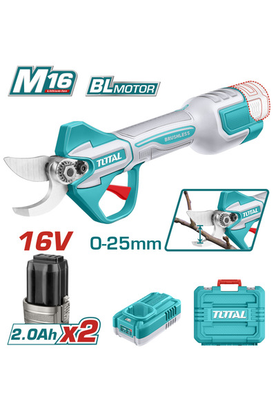 TOTAL Lİ-İON ÇİFT AKÜLÜ BUDAMA MAKASI 16V - TSSLI162582E
