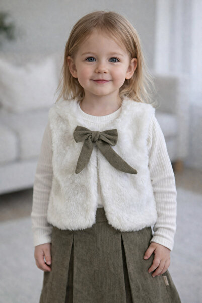 çilek bebe Ribbon Detailed Top and Bottom Set