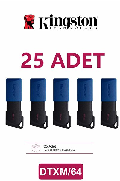 Kingston 25 Adet DTXM 64GB USB 3.2 Gen.1 DataTraveler Exodia M Flash Bellek D...