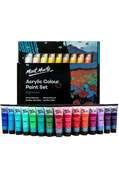 Mont Marte Akrilik Renkli Boya Seti 36 x 36ml- Signature
