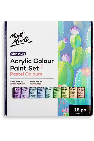 Mont Marte Akrilik Renkli Pastel Boya Seti 18 x 36ml- Signature
