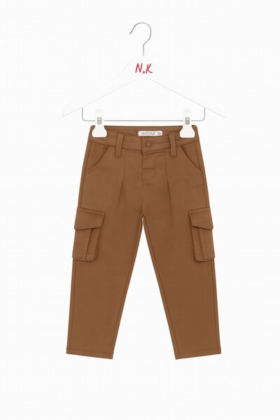 Jack Lion Jacklions baby boy cargo pants with pockets, ages 1-5, coffee