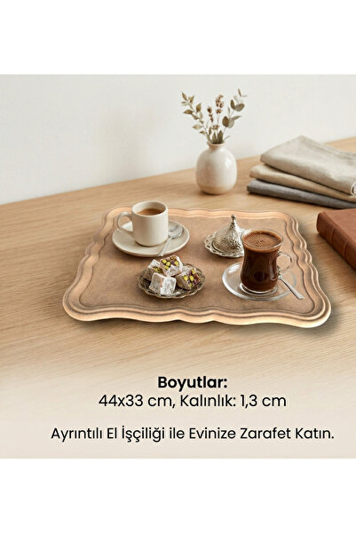 SEKAY AHŞAP Ahşap boyanabilir büyük boy dikdörtgen tepsi-sunumluk