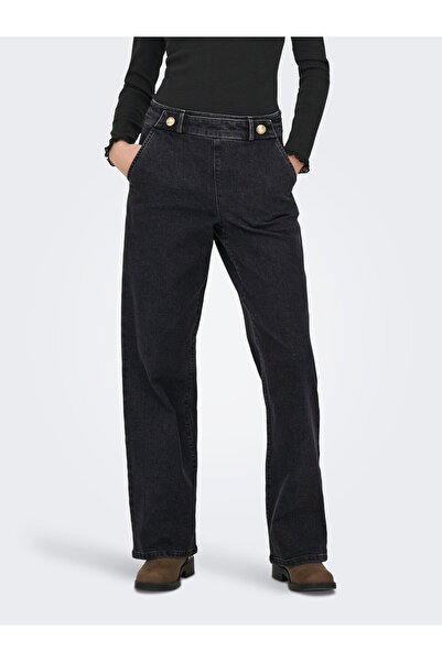 JDY Jeans mit weitem Bein JDYGEGGO Hohe Taille Weiter Beinschnitt Jeans