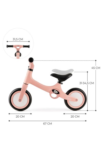 Kinderkraft Bicicleta Fara Pedale Tove, Roz