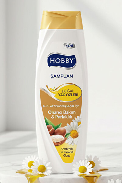 Hobby Argan Yağı ve Papatya Çiçeği Şampuan Kuru ve Yıpranmış Saçlar Onarıcı B...