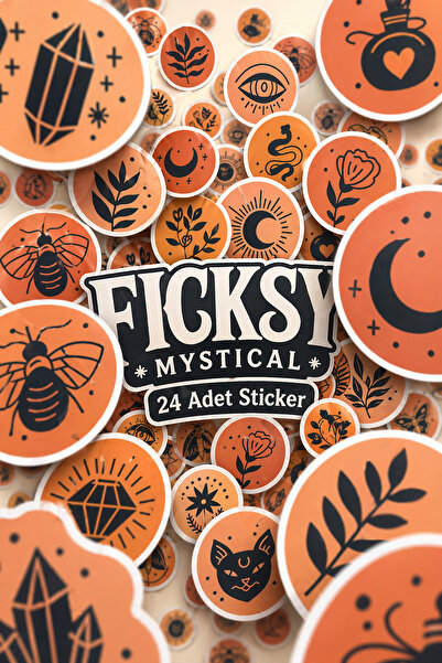 Ficksy مجموعة ملصقات غامضة - 24 ملصقًا دائريًا