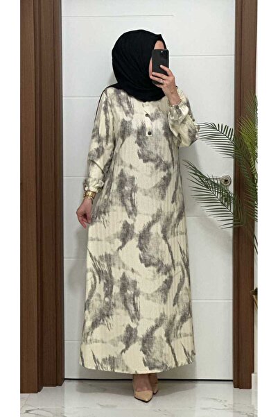 MODA ALMİRA 25361 K 100 FÜME YENİ SEZON MERSERİZE PINAR ELBİSE