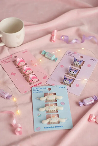 Hello Kitty Lisanslı Pençe Tokası (3 Adet) – Güçlü Kavrayışlı & Şirin Set