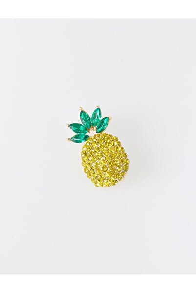 Jimmy Key Sarı Ananas Figürlü Broş