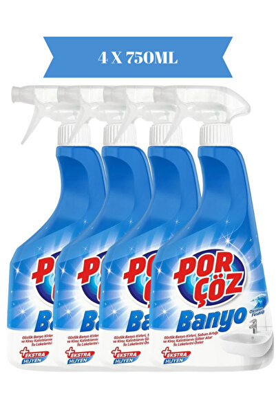 Porçöz Banyo Temizleyici Sprey Porçöz 750 ml X 4