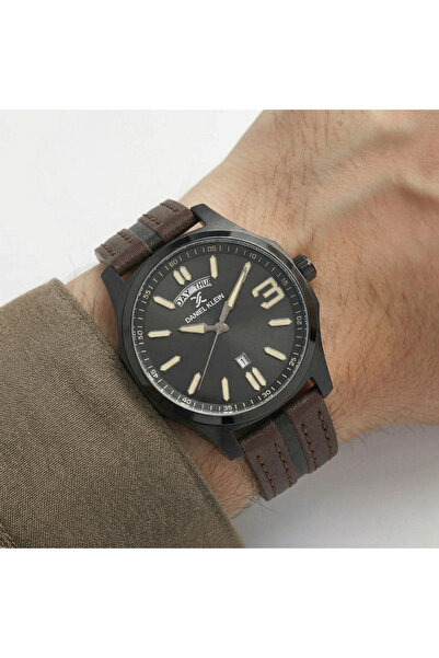 Daniel Klein Premium Dark Brown Leather Watch for Men DK.1.14141-6