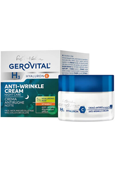 GEROVITAL Crema Antirid De Noapte H3 Hyaluron-C 50 Ml
