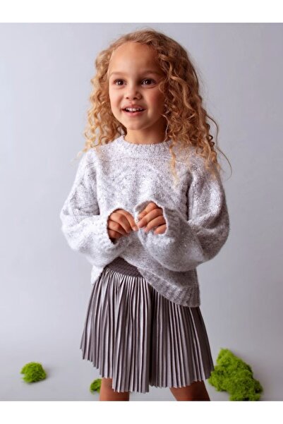 MAYORAL Girl's Pleated Skirt with Shorts 2-10 Years Gray