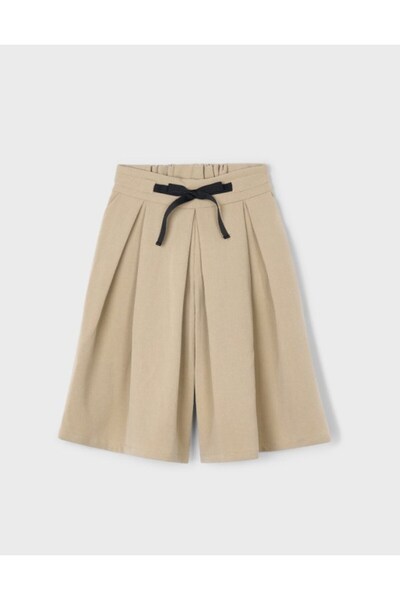 MAYORAL Girl's Ribbon Detail Long Shorts 2-10 Years Old Brown