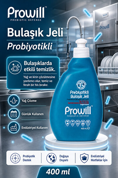 PROWİLL Elde Yıkama Bulaşık Jeli 400 ml | Probiyotikli, Çevre Dostu, Temiz İçerik