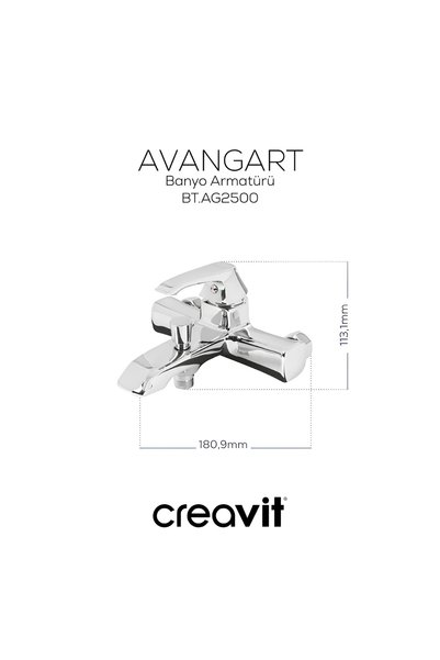 Creavit Avant-Garde Chrome Bathroom Faucet Ag2500