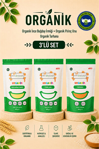 Soul Kitchen Organik Ürünler Organik Sertifikalı İnce İrmik 400 g Pirinç Unu ...