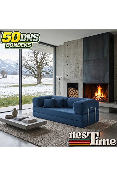 NESTİME 200x100 ComfortNest Fitilli Kadife Kanepe| Yatak Olabilen, Dayanıklı ...