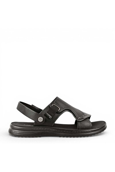 Mels Sandale casual, bărbați, Y3502, negru, piele naturală 42