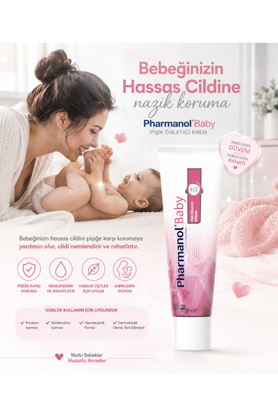 PHARMANOL Doğal Bebek Pişik Önleyici Ve Rahatlatıcı Nemlendirici - Hassas Cil...