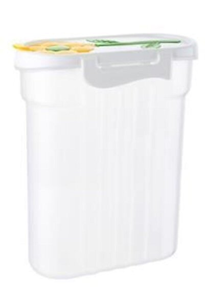 FırsatVar Erzak Bakliyat Saklama Kabı 2.4 Litre Papatya Kapaklı Plastik Gıda ...