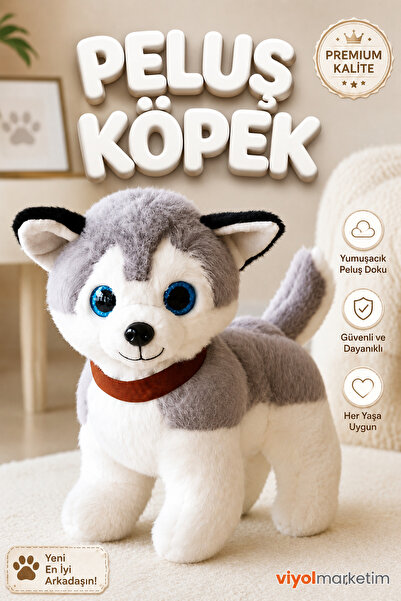 viyolmarketim Sevimli Puppy Peluş Köpek Oyuncak – Sesli Havlayan,25 cm – Uyku...