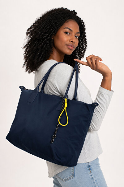POLOGRAND London Orijinal Geniş Hacimli Su Geçirmez Paraşüt Kumaş Shopper Tre...