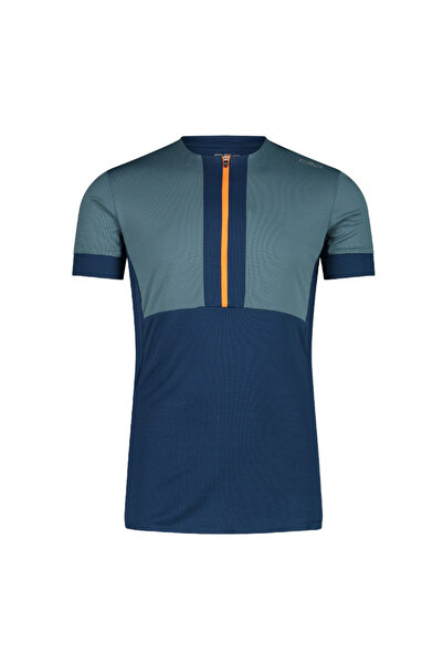 CMP Tricou alergare barbati Multifunctional half-zip-Albastru/Bleu-50