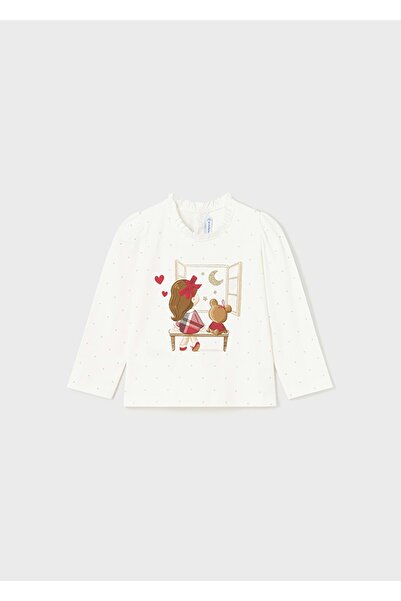 MAYORAL Cream Baby Tshirt Cream