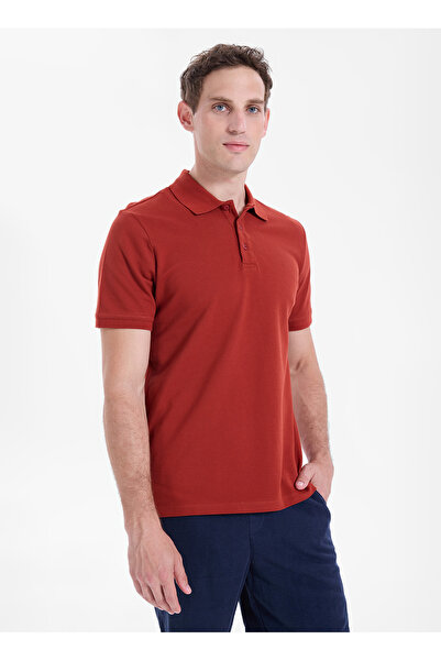 LİMON COMPANY Limon Kiremit Erkek Polo T-Shirt L6SM-TST9524