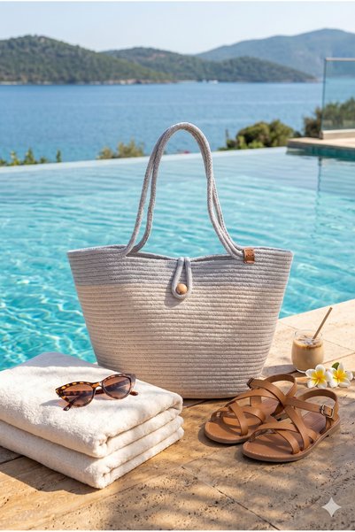 cott land Beach Bag Supla Cord Rope Handmade