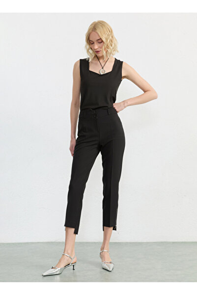 Selen Siyah Kadın Pantolon 26YSL5586
