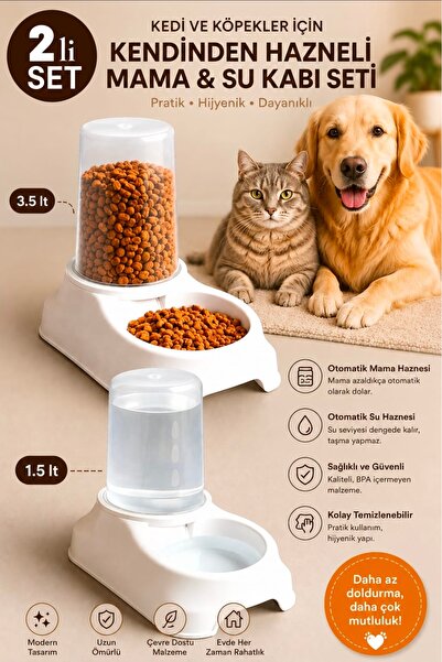 Herza House Pt-205 Kedı Köpek Sulama Mama 2 Li
