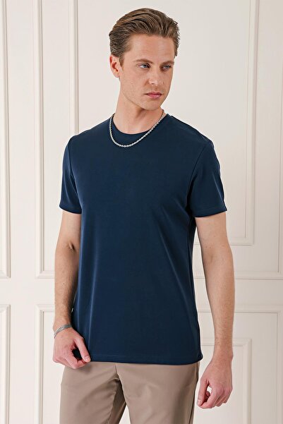 Efor Erkek Ts 880 Slim Fit Lacivert Spor T-shirt
