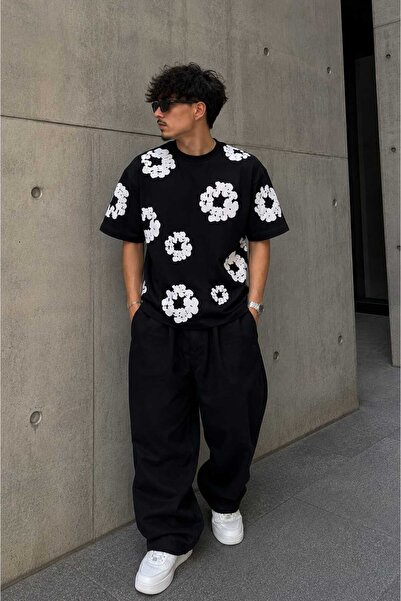LOTS MODA TREND Baskılı Unısex Oversize tısort