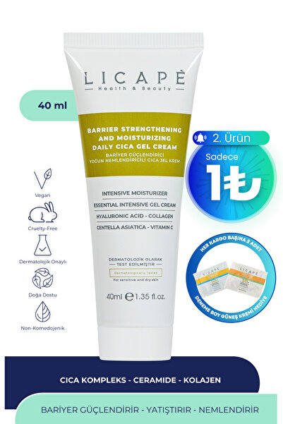 Licape Bariyer Güçlendirici Yoğun Nemlendirici Cica Jel Krem 40ml