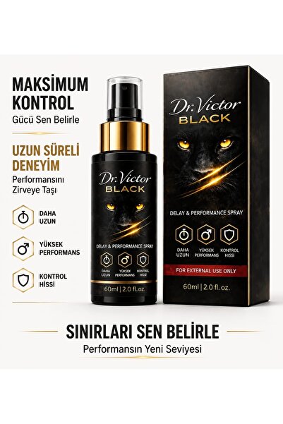 DR VİCTOR BLACK Erkek Uzun Deneyim sprey Orjinal Kutulu 60 ml