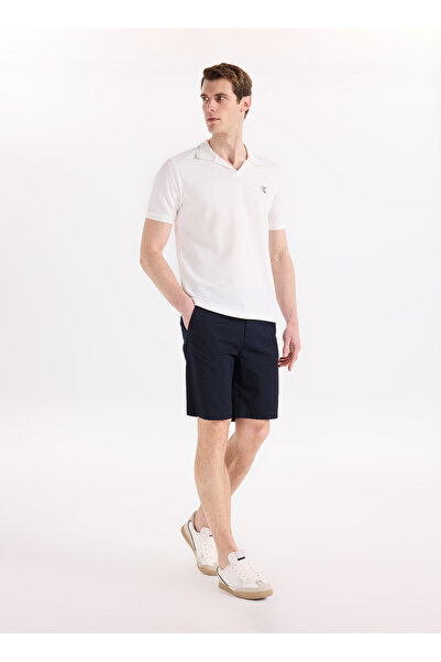 Fabrika Lacivert Erkek Slim Fit Bermuda Şort F6SM-SHT 2502
