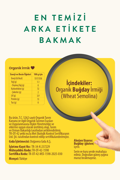 Wefood Kids Organik Irmik ( Bebek Irmiği 250 gr ) 8683347030545