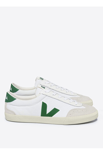 VEJA Beyaz Yeşil Erkek Sneaker Volley Canvas