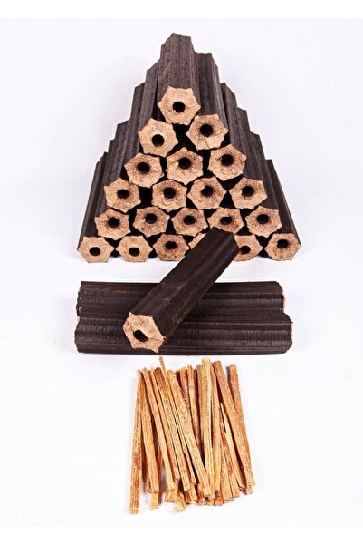 narım Özel Pres Briket Şömine Odunu 10 Kg Çıra Hediyeli