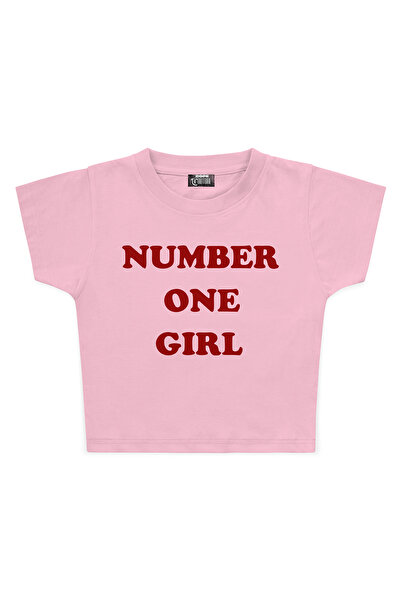 3 ROPE Μπλουζάκι Baby Tee με στάμπα Number One Girl