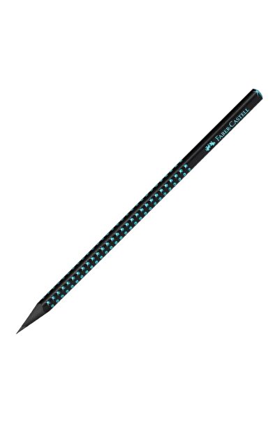 Faber Castell B Sparkle Midnight Ocean creion grafit negru lemn
