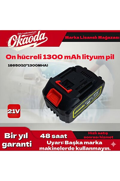 okaoda 10*1300mMakita model lityum pil (lütfen boyutlarına dikkat edin; şarj ...