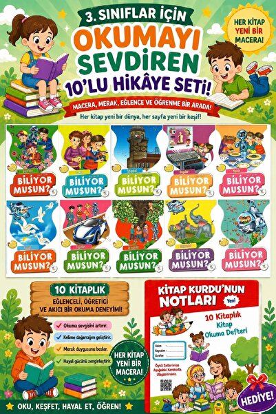 5 Renk Yayınları Set of 10 Stories to Read with Pleasure for 3Rd Grade Studen...