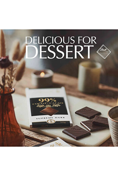 Lindt Excellence %99 Kakao Şekersiz Bitter Çikolata 50 g